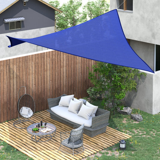 Outsunny Rectangle 20'x 16' Sun Shade Sail Top Cover Fabric Outdoor Shelter Backyard Window Garden Sand Carrying Bag Blue | Aosom Canada