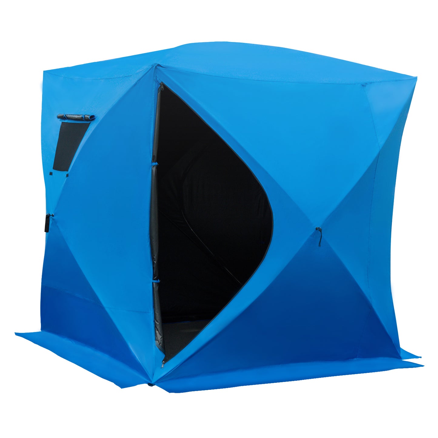 Outsunny 2-4 Person Pop-up Ice Shelter Insulated Ice Fishing Tent Outdoor Portable (81" x 71" x 71") | Aosom Canada
