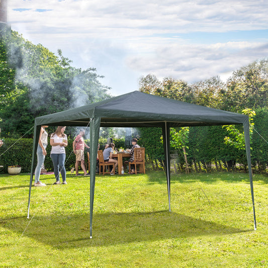 Outsunny 10x10ft Party Gazebo Tent Portable Folding Garden Canopy Event Shelter Outdoor Sunshade Green | Aosom Canada