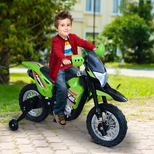 Aosom Cruising Kids Dirt Bike Electric Motorcycle with Charging 6V Battery  Real Driving Sounds  & Built-In Music  Green | Aosom Canada