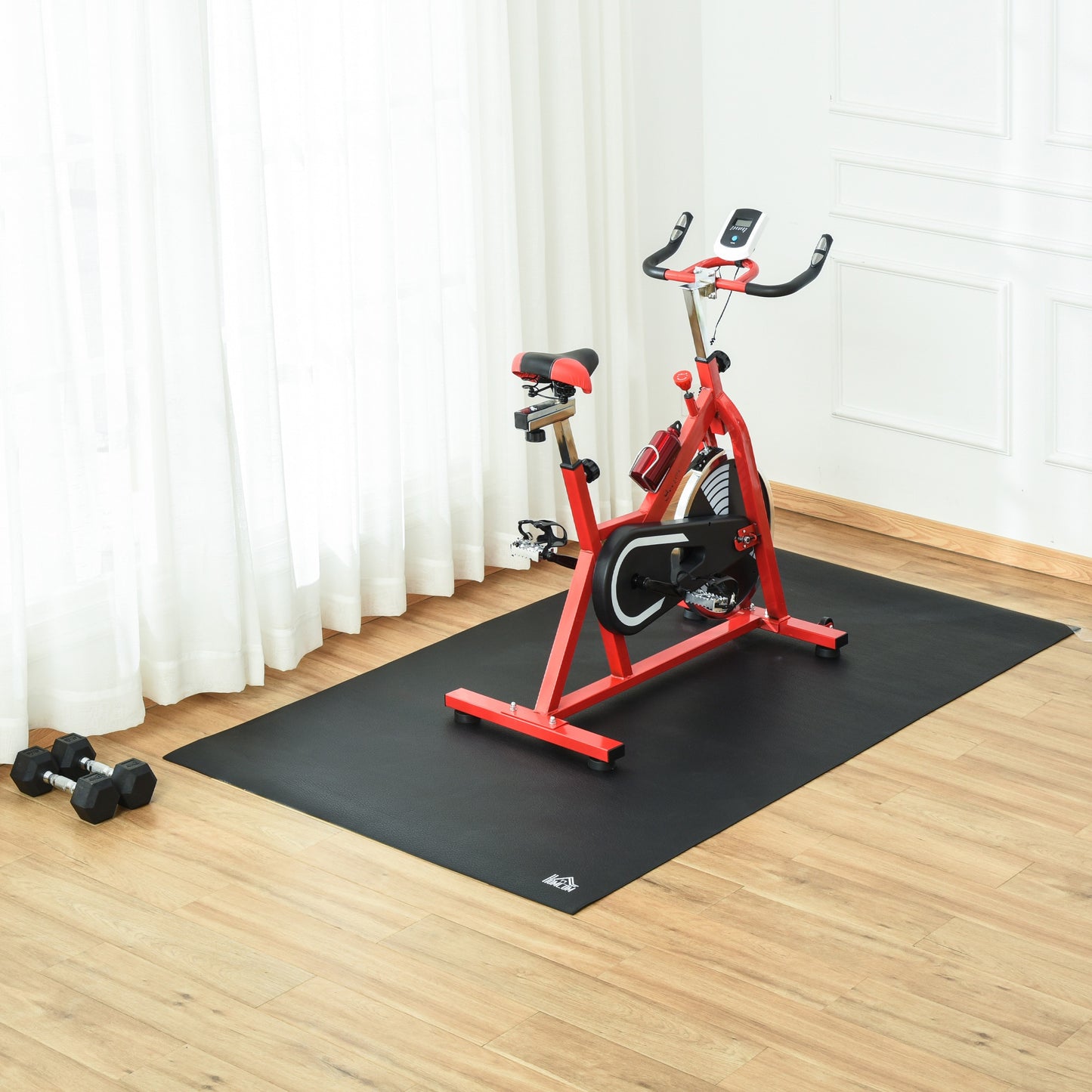 Soozier Multi-purpose Exercise Equipment Protection Mat Non-slip Floor Protector Gym Fitness Workout Training Mat 86.5" x 47.25" | Aosom Canada
