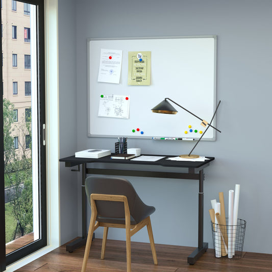 Vinsetto Manual Lift Table Height Adjustable Standing Desk in E-sports Style with Spacious Desktop, Hand Crank, Stand up Desk | Aosom Canada