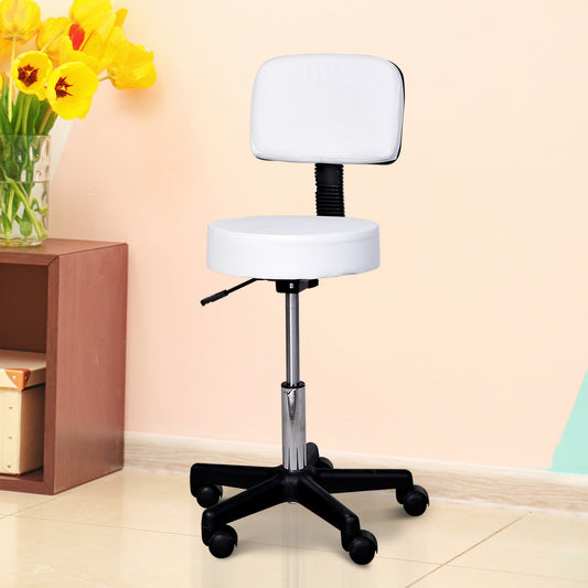 Homcom Hairdressing Chairs  Salon Spa Chairs Rolling Stool Massage Stool Swivel Health Beauty White | Aosom Canada