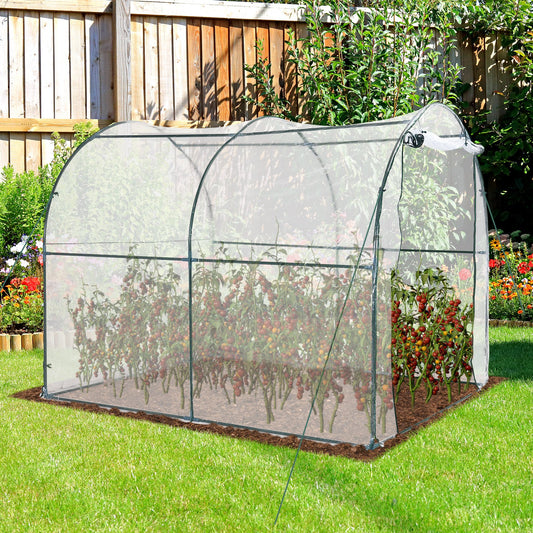 Outsunny 8'x6' Transparent Greenhouse Easy Set Up & Storage Metal/PVC | Aosom Canada