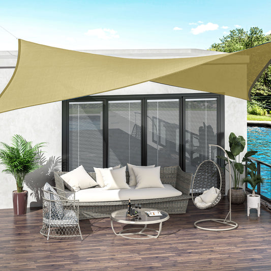 Outsunny Square 12’ Canopy Sun Sail Shade Garden Cover UV Protector Outdoor Patio Lawn Shelter with Carrying Bag Sand | Aosom Canada