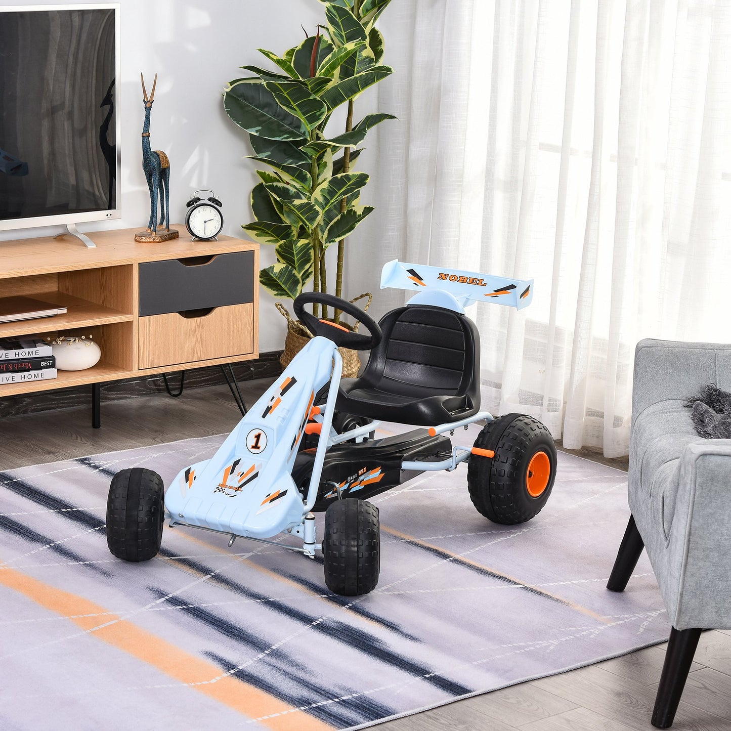 Aosom Kids Pedal Go Cart Children Ride On Car Cute Style W/ Adjustable Seat Plastic Wheels Handbrake And Shift Lever | Aosom Canada
