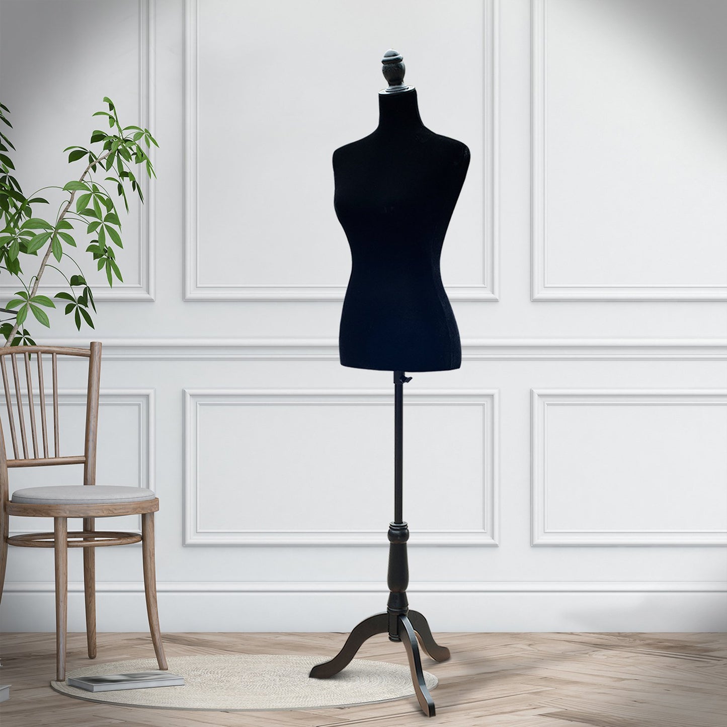 HOMCOM Female fashion mannequin adjustable Dress Form canada Clothing Display Base Black | Aosom Canada