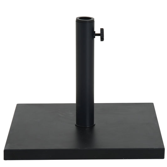 Outsunny Square Parasol Base Heavy Duty Umbrella Holder Black | Aosom Canada