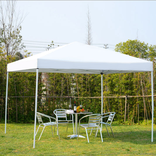 Outsunny 10x10ft Pop Up Tent Party w/ Mesh Curtain Carry Bag Outdoor White | Aosom Canada