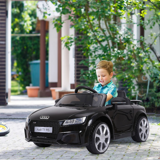 Aosom 6V Audi Kids Ride-On Car With Remote Control For 3 - 8 Years Old Child Toddlers 1 Seater Openable Door Adjustable Speed Black | Aosom Canada