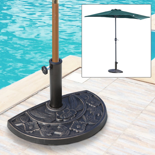 Outsunny Heavy-Duty Resin Parasol Umbrella Base Outdoor Garden Furniture Bronze | Aosom Canada
