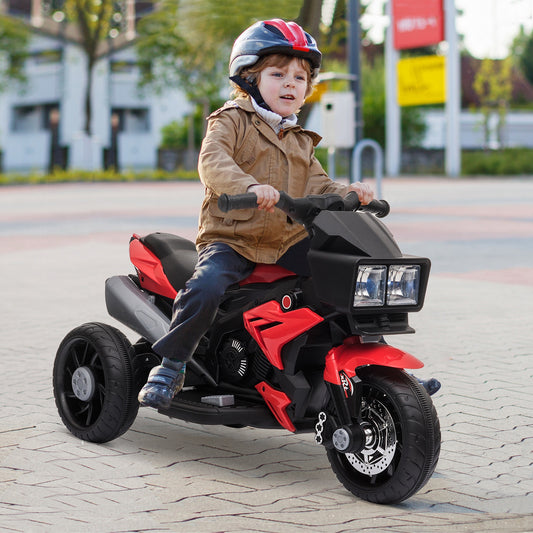Aosom 6V Battery Powered Motorcycle W/ Music Horn Headlights Motorbike For 3 - 8 Years Old Red | Aosom Canada