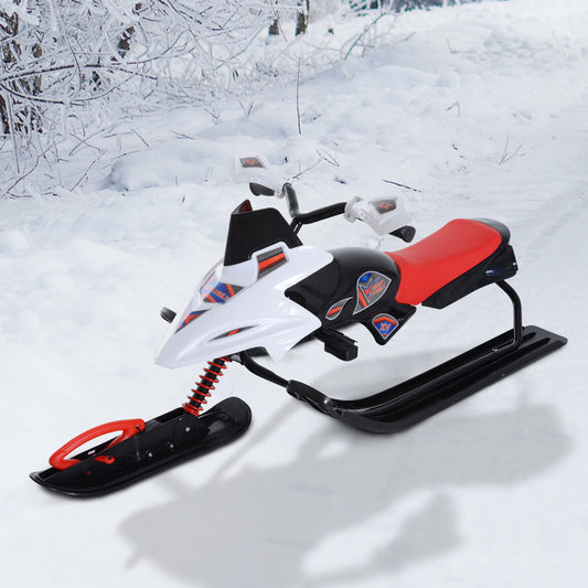 Soozier Snow Mobile Scooter Outdoor Winter Sled Motor Snow Racer Rush Sledge Exciting Children | Aosom Canada