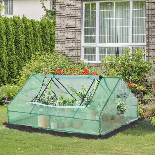 Outsunny Steel Mini Greenhouse 5.9' x 4.6' w/ Zipper | Aosom Canada