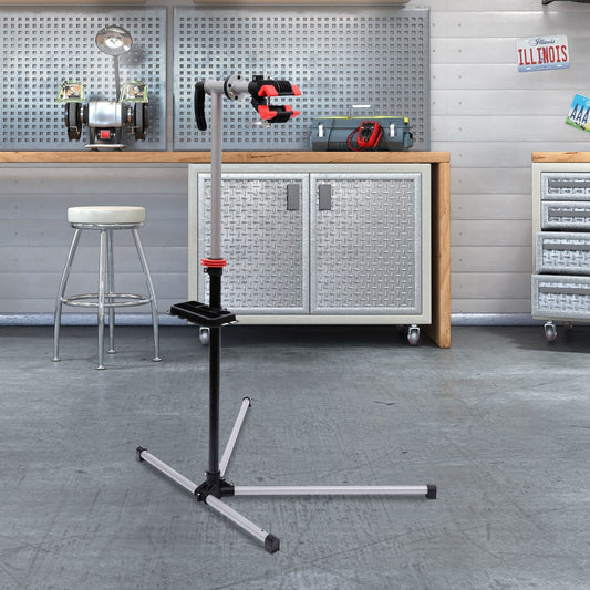 HOMCOM Bike Repair Stand Adjustable 47” To 75” Tool Tray Bicycle Cycle Rack Work " | Aosom Canada