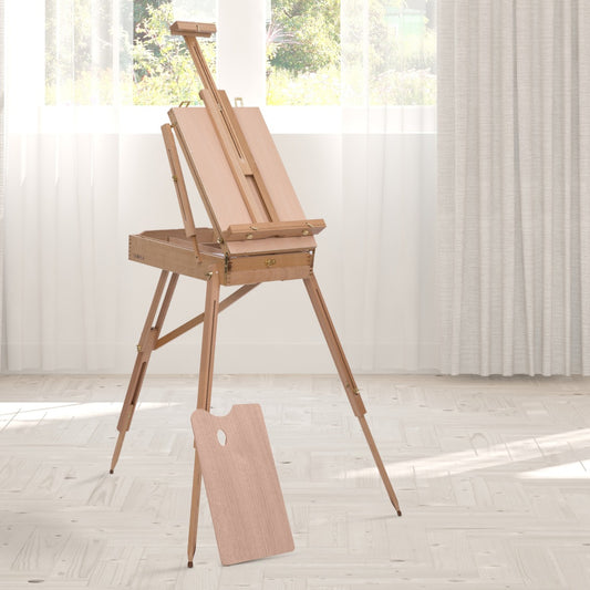 HOMCOM artist easel Folding Wood French Set painting stand Portable Art Painters Tripod Sketch Craft | Aosom Canada