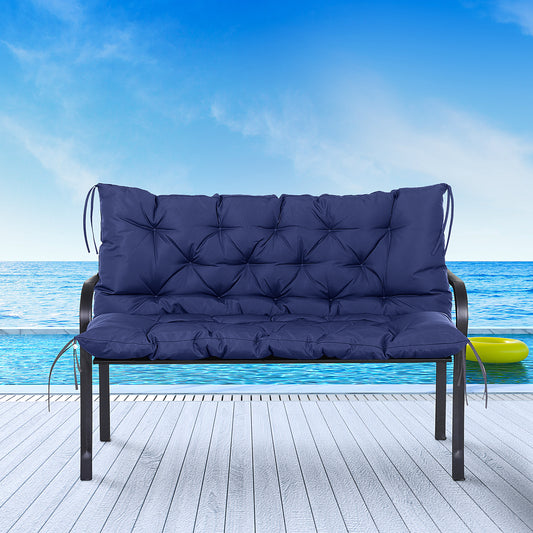 Outsunny Outdoor 2 Persons Swing Chair Replacement Seat Pad Cushion Garden Patio Bench Navy Blue | Aosom Canada