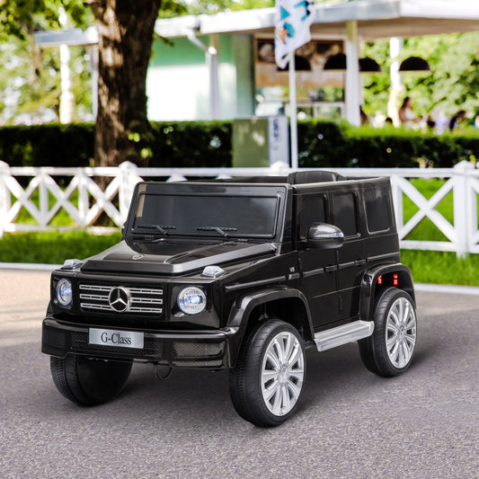 Aosom Compatible 12V Battery-powered Kids Electric Ride On Car Mercedes Benz G500 Toy with Parental Remote Control，Black | Aosom Canada