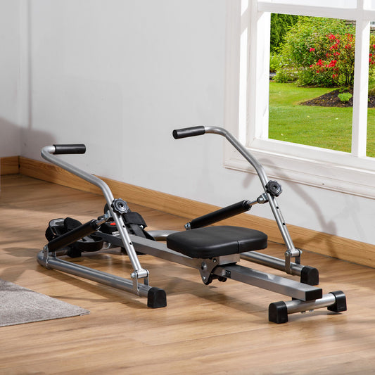 HOMCOM Rowing Machine with 4 Level Adjustable Resistances, Foldable Rower with Digital Monitor, Home, Office, Gym | Aosom Canada