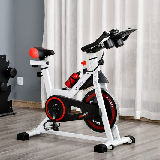Soozier Adjustable Exercise Bike Aerobic Training Indoor Cycling Stationary Cardio Workout Home Flywheel Fitness Racing Machine | Aosom Canada