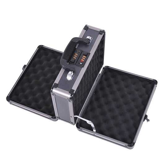 Homcom Gun Cabinet Gun Safes For Sale Double Locking Sided Protector Case Storage Box With Code Set Black | Aosom Canada