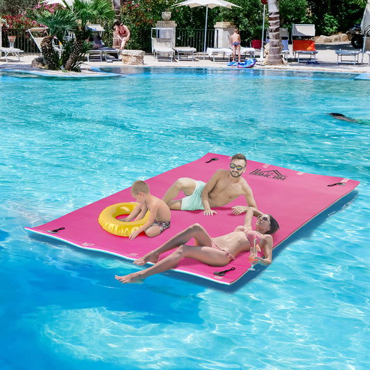 HOMCOM 12x6ft Floating Mat Floating Lily Pad Water Carpet Float Aqua Mat Water Recreation and Relaxing in Pool Beach Lake | Aosom Canada