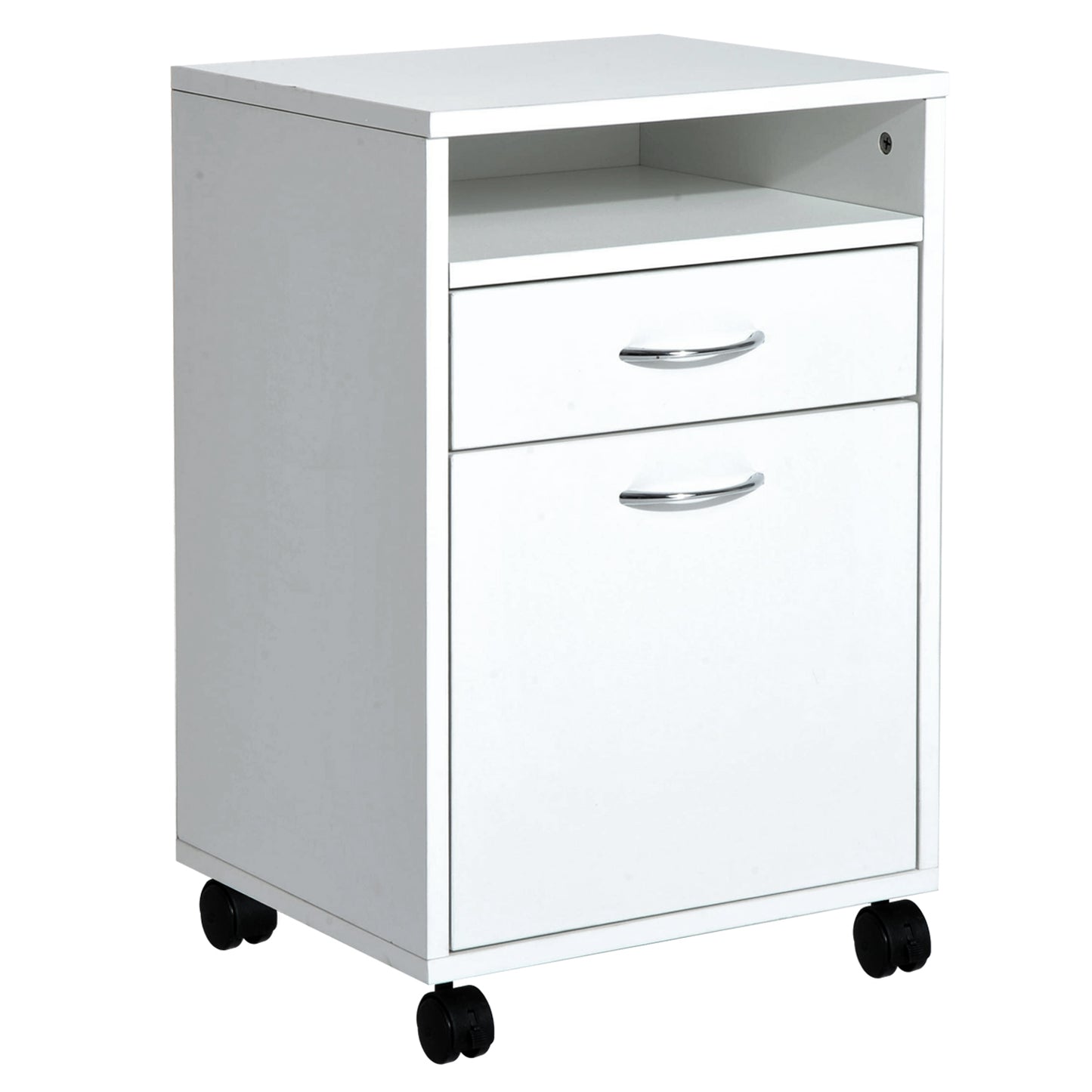HOMCOM 24" Rolling Documents File Storage Cabinet Home Office w/ Wheel | Aosom Canada