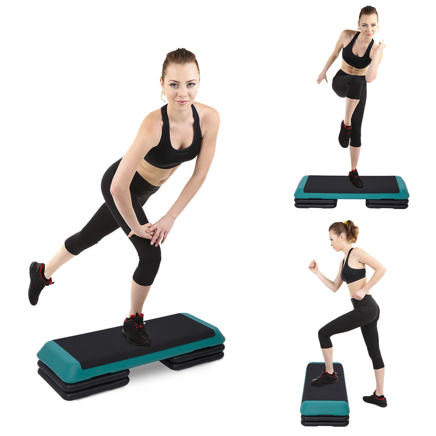 Stepper Stair Climbers & Steppers Black and Green 42.9"L x 16.1"W PP Soozier | Aosom Canada