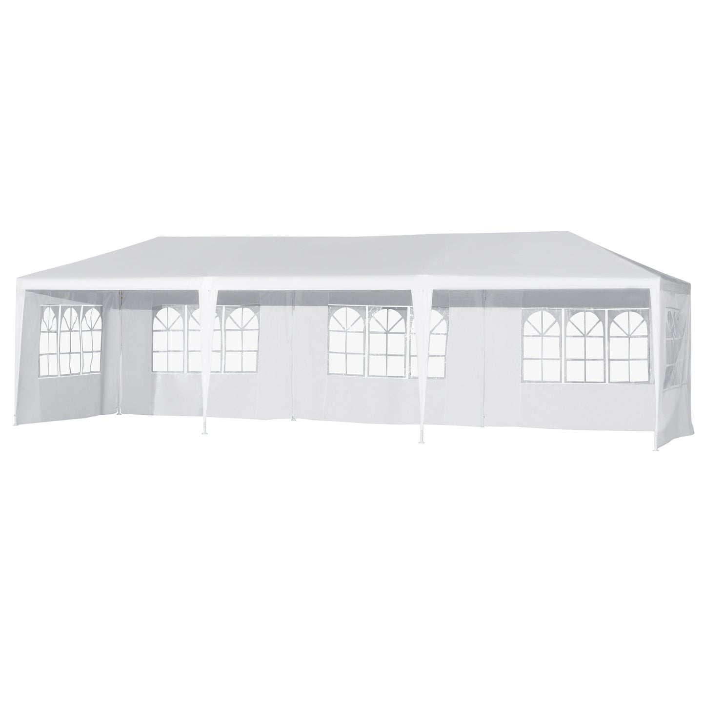 Outsunny 10x30ft Portable Gazebo Party Tent Outdoor Event Shelter Garden Sunshade w/ 5 Removable Walls | Aosom Canada
