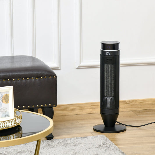 HOMCOM Ceramic Tower, Indoor Space Heater with 42 Degree Oscillation, Remote Control, 8H Timer, Tip-Over & Overheating Protection | Aosom Canada