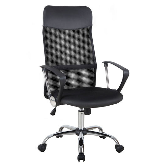 HOMCOM A2-0093 High Back Ergonomic Mesh Office Swivel Computer PC Desk Chair Seat Black | Aosom Canada