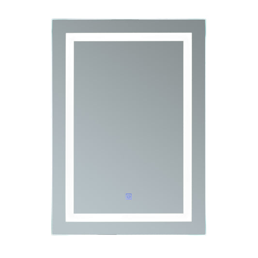 HOMCOM Vertical 32” LED Illuminated Bathroom Wall Mirror - Outline LEDs | Aosom Canada