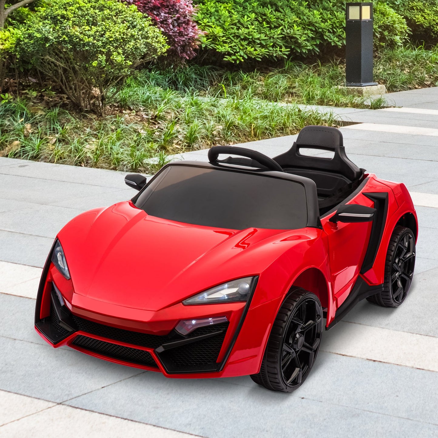 Aosom 6V Kids Ride On Cars With Parental Remote Control Kids Power Wheel Battery Operated Cars 2 Speeds For 3 - 8 Years Old Kids Red | Aosom Canada
