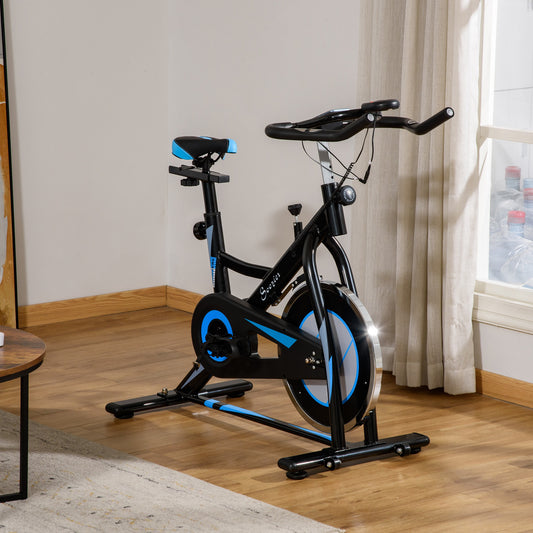 Soozier Indoor Cycling Bike Stationary, Adjustable Comfortable Seat Cushion & Multi - Grips Handlebar | Aosom Canada