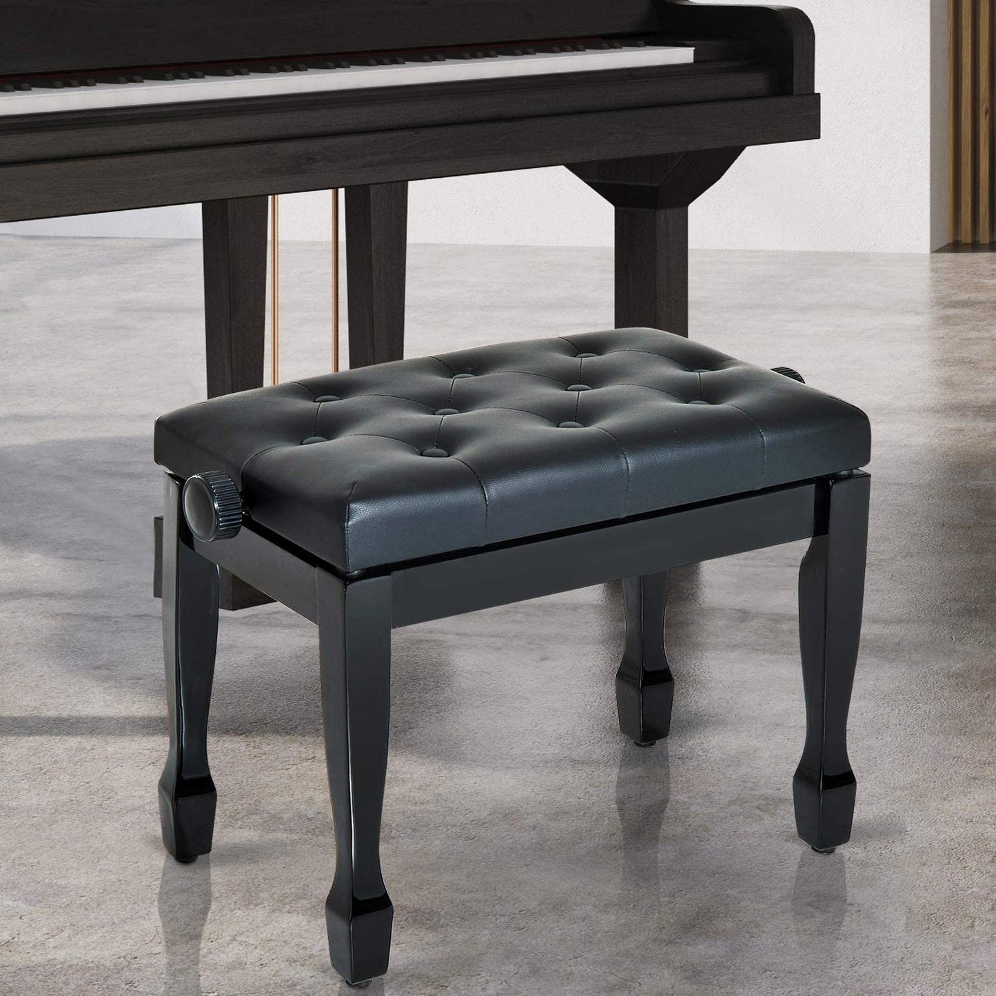 HOMCOM piano stool 25" Adjustable Padded Piano wooden benchArtist Keyboard Seat Stool Chair Black | Aosom Canada