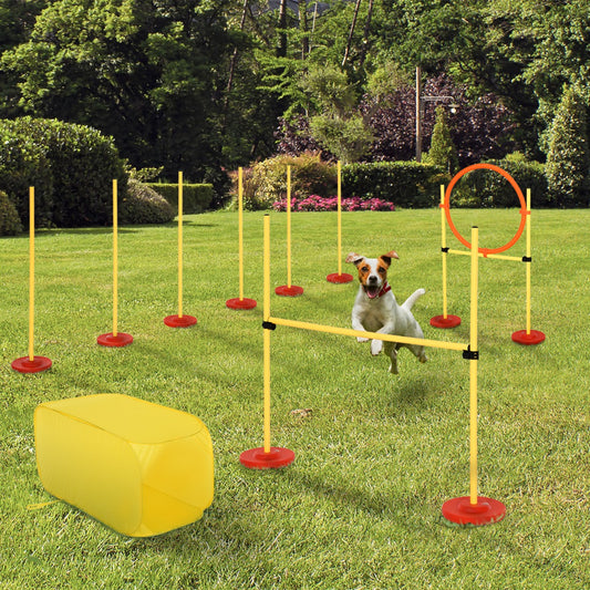 Pet Training Equipment Pet Agility Equipment Yellow 35.5"L x 9"W x 39.25"H ABS PE Polyester PawHut | Aosom Canada