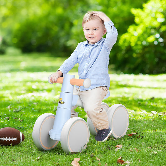 Qaba Baby Balance No Pedal Bicycle Walker Ride On Bike Quick Release Kids Toddlers Birthday Toy Gift for 1-3 Years Old Blue | Aosom Canada